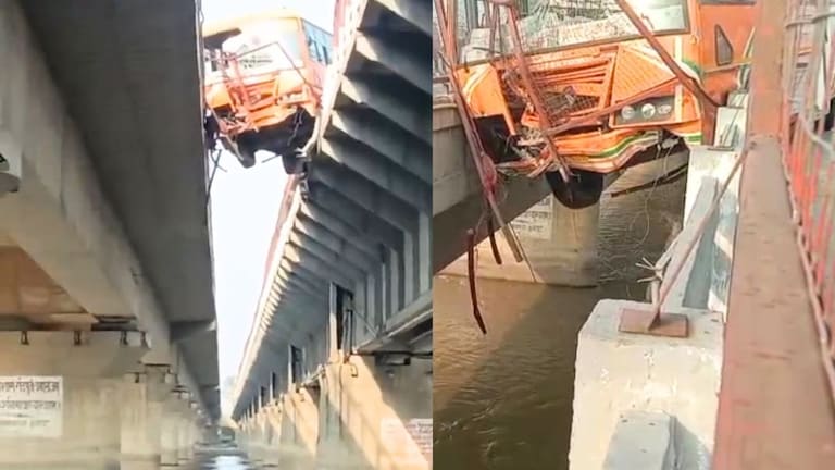 हापुड़ में गंगा पुल की रेलिंग तोड़कर लटक गई यात्रियों से भरी बस, चालक की सूझबूझ से टला बड़ा हादसा, जानें क्या है पूरा मामला UP Tak