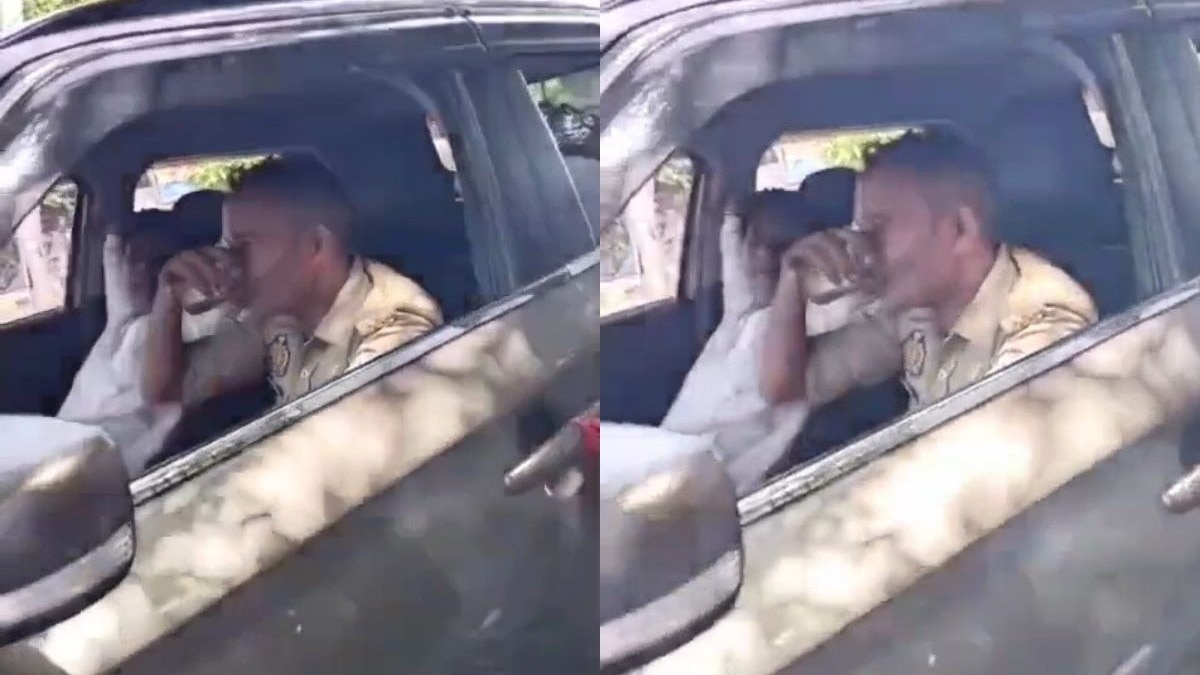 झांसी में SSP ऑफिस के बाहर 2 पुलिसवालों ने शराब पीते हुए लोगों से की बहस, दोनों के नाम जान लीजिए