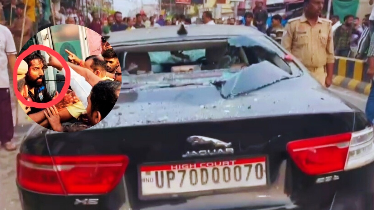 प्रयागराज में रईसजादे रचित की जैगुआर कार ने कैसे 7 लोगों को रौंदा, रौंगटे खड़े कर देने वाला नजारा CCTV Video of Jaguar accident