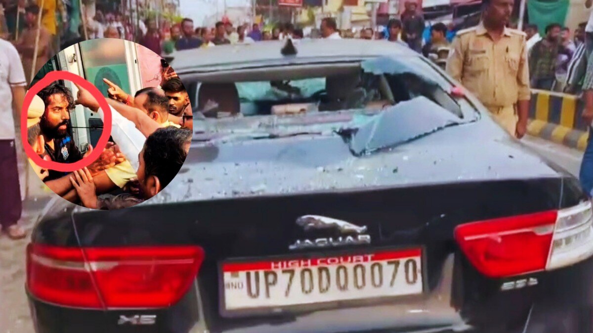 प्रयागराज में रईसजादे रचित की जैगुआर कार ने कैसे 7 लोगों को रौंदा, रौंगटे खड़े कर देने वाला नजारा CCTV Video of Jaguar accident