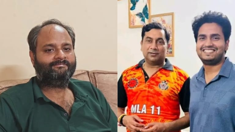 मेरठ में जिस सत्यम रस्तोगी ने नाक रगड़कर मांगी थी माफी उसने कैमरे पर आकर ये कहा... बदसलूकी करने वाला विकुल चपराना कौन? तस्वीर में बाएं: सत्यम पीड़ित, दाएं मंत्री सोमेंद्र तोमर के साथ विकुल