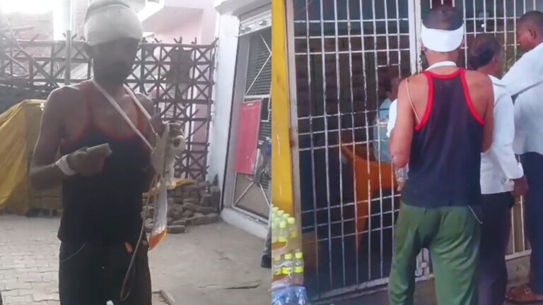 चकमा देकर अस्पताल से निकले विपिन ने ठेके पर पहुंचकर पी शराब... फिर चुपचाप आकर वॉर्ड में लेट गया, देखें वीडियो shahjahanpur viral video