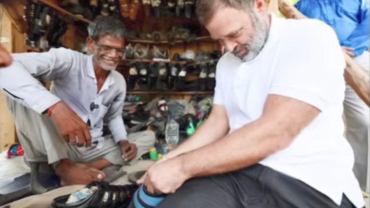 राहुल गांधी ने बिहार चुनाव में किया यूपी के दलित मोची की जिंदगी बदलने का दावा, रामचेत के बेटे ने बता दी हकीकत rahul gandhi and rachet mochi