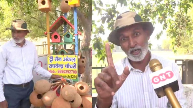 नोएडा के राघवेंद्र चौधरी गौरैया चिड़िया के लिए कर रहे ऐसा काम दिल खुश हो जायेगा UP Tak