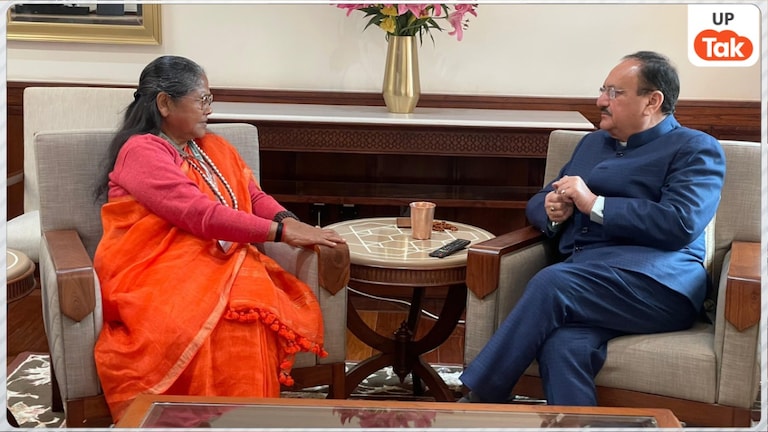 साध्वी निरंजन ज्योति को लेकर बड़ा फैसला होने वाला है? इस फोटो से तेज हो गईं यूपी प्रदेश अध्यक्ष की अटकलें Sadhvi Niranjan Jyoti and JP Nadda