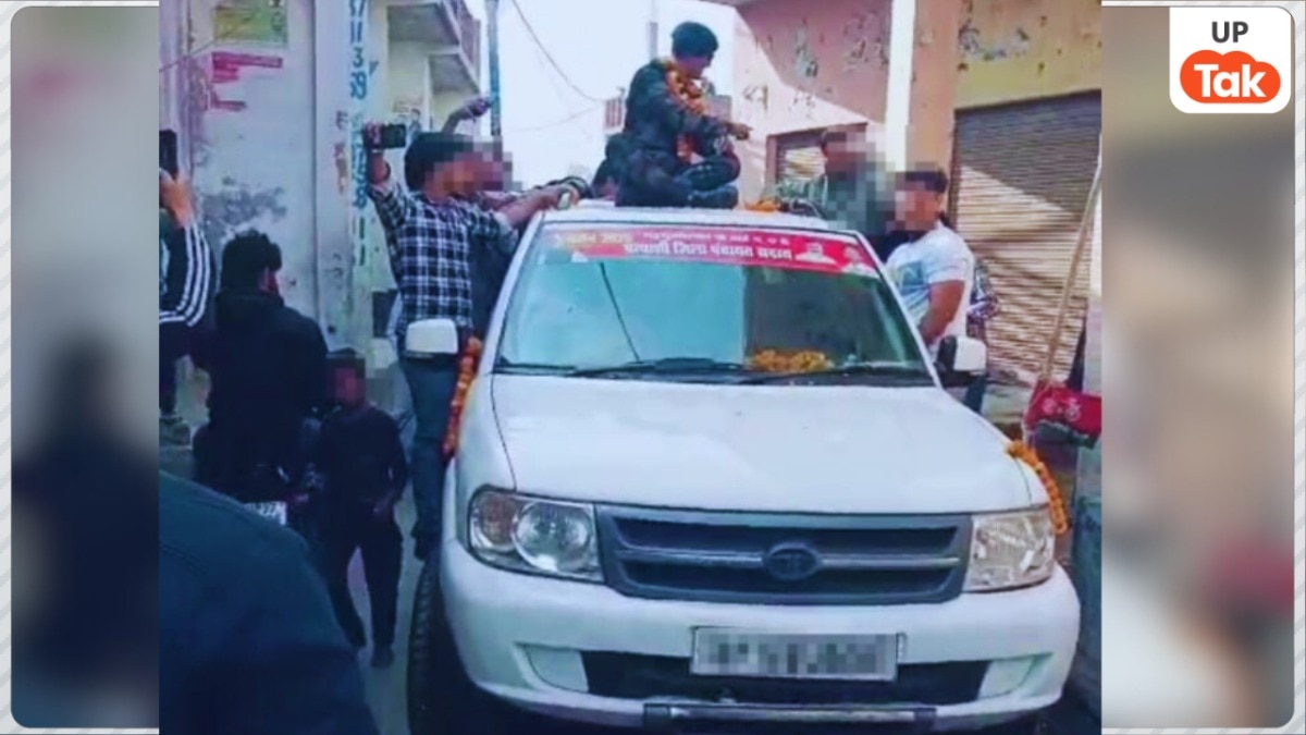 हापुड़ में टाटा सफारी में बैठकर हवाबाजी कर रहे थे सपा नेता, पुलिस ने पकड़कर ले लिया तगड़ा एक्शन UP Tak