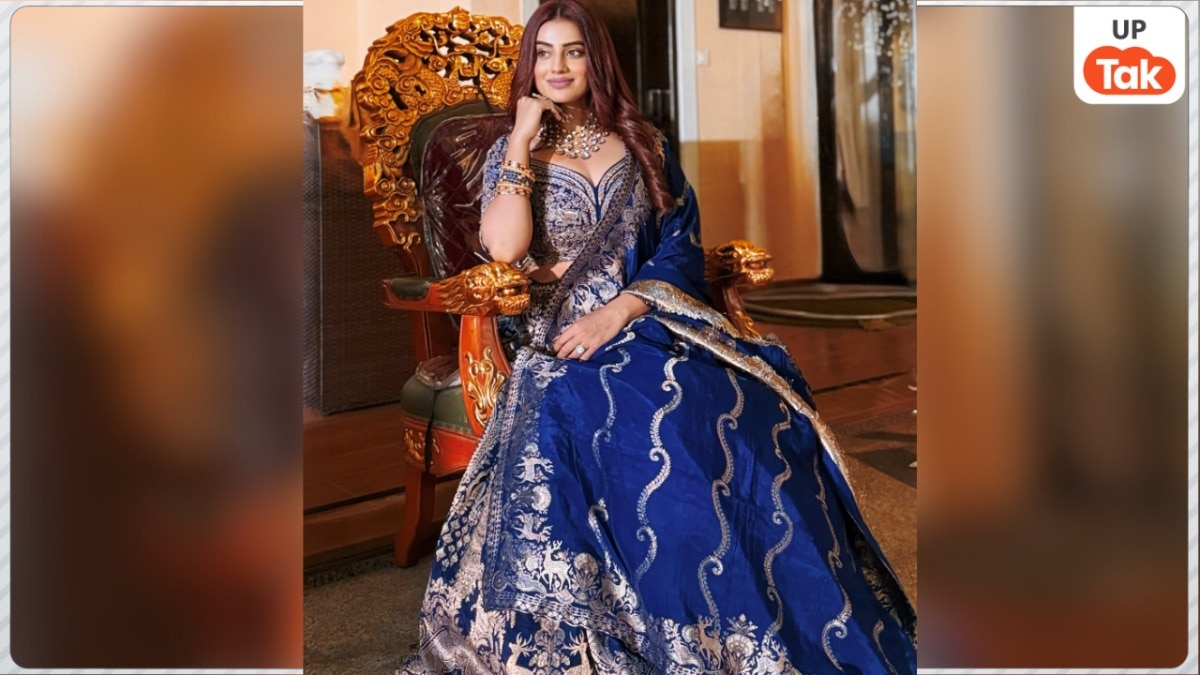 ट्रेडिशनल लुक में कमाल लगती हैं भोजपुरी क्वीन अक्षरा सिंह, नीले लहंगे में एक्ट्रेस ने बिखेरा जलवा UP Tak