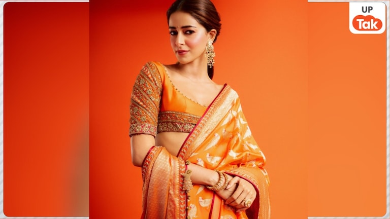 बनारसी साड़ी के साथ झुमका और बिंदी, इस ट्र्रेडिशनल लुक में सिर से पांव तक खबसूरत लगीं अन्नया पांडेय Ananya Pandey:Instagram