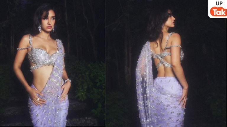 पर्पल साड़ी में दिशा पाटनी की ग्लैमरस अदाओं ने लगाया चार चांद, बैकेलस ब्लाउज पहन लगीं सबसे खूबसूरत Disha Patani
