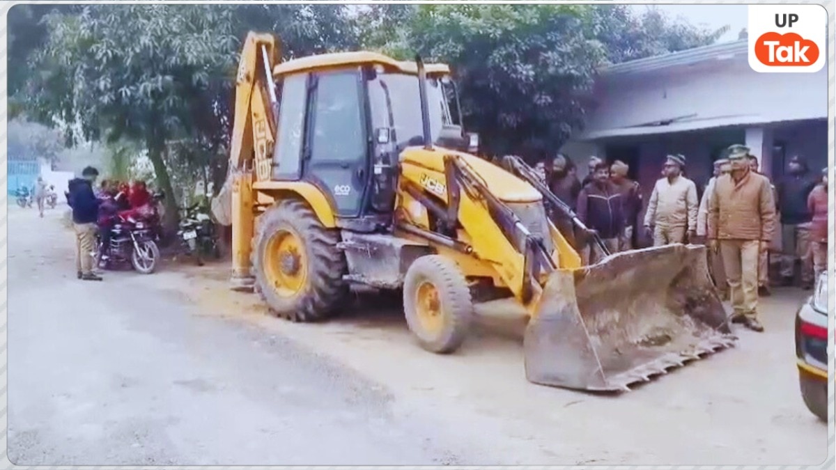 आयुष यादव हत्याकांड के आरोपी रॉबिन सिंह के घर जब अचानक पहुंचा बुलडोजर पर नहीं टूटा मकान, इस बात पर फंसा पेंच bulldozer in front of robin singh home