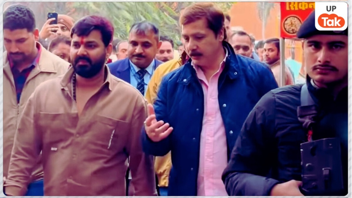 भोजपुरी स्टार पवन सिंह कर रहे थे फिल्म शूटिंग तभी वहां पहुंच गए बाहुबली धनंजय सिंह... चर्चा में आ गई ये बात