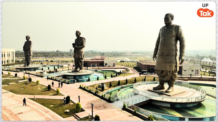 लखनऊ में भाजपा के ड्रीम प्रोजेक्ट राष्ट्रीय प्रेरणा स्थल पर सपा ने उठाए सवाल, कहा- कोई दलित या ओबीसी नेता की मूर्तियां क्यों नहीं लगीं Rashtriya Prerna Sthal Lucknow