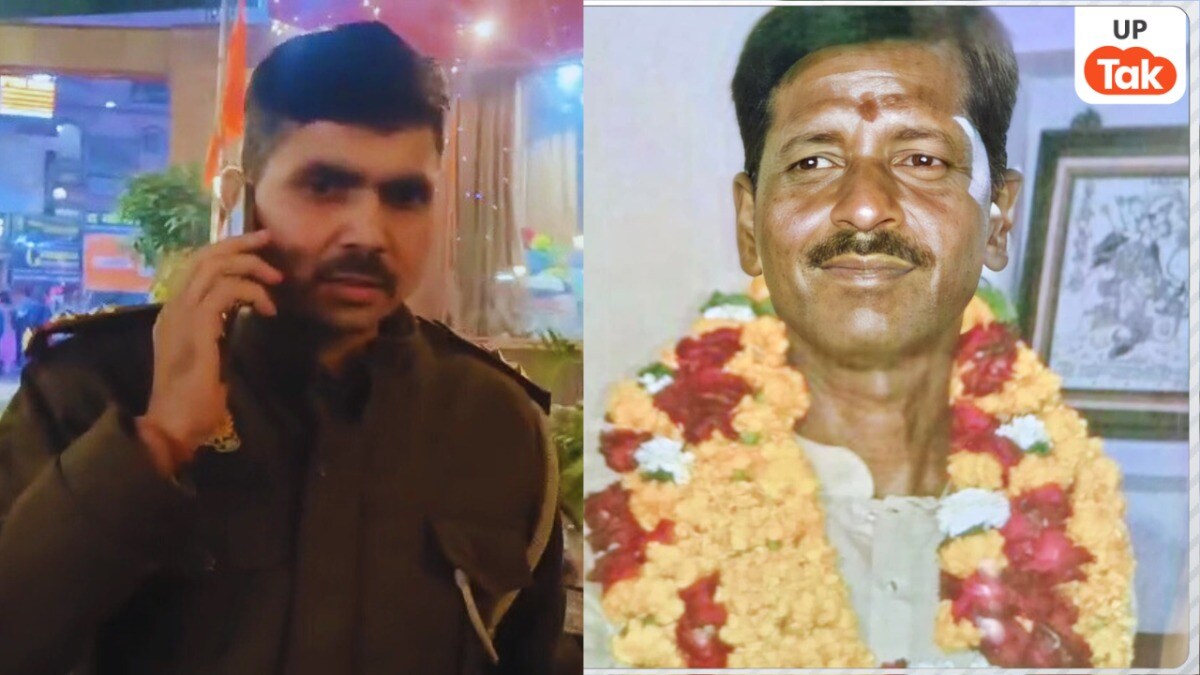 भाजपा पार्षद के बेटे हिमांशु श्रीवास्तव ने बीच सड़क पर दरोगा अभिषेक त्रिपाठी को खूब पीटा, पुलिसकर्मी ने ऐसे बचाई जान abhishek tripathi and brijesh Srivastava