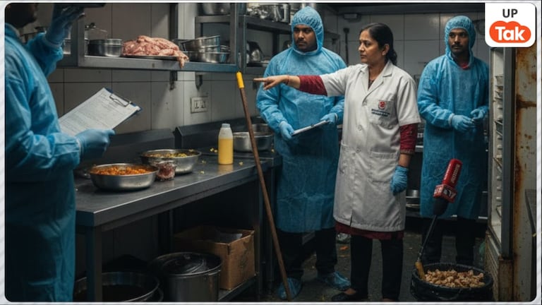 नोएडा के इस फेमस मार्केट में फूड विभाग की छापेमारी से मचा हड़कंप, रेस्टोरेंट्स के अंदर का हाल देखकर चौंक गए लोग raid by the Food Department