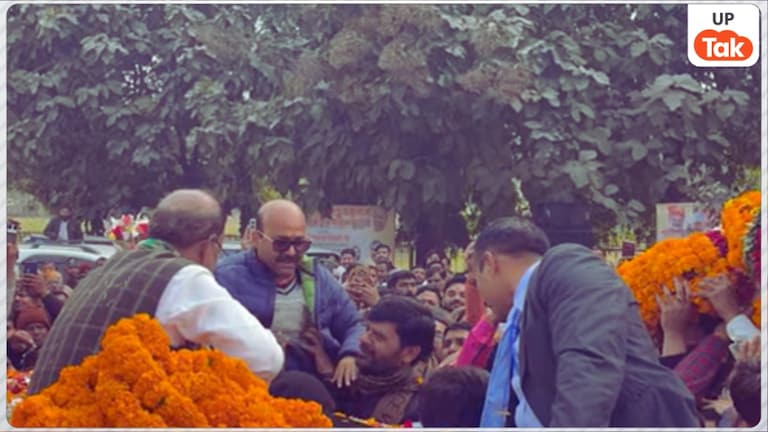 गोरखपुर पहुंचे BJP प्रदेश अध्यक्ष पंकज चौधरी ने किया पूर्व MP हरीश द्विवेदी का अपमान? अब ऐसा हुआ Pankaj chaudhary and Harish Dwivedi