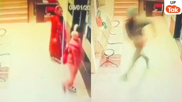 ग्रेटेर नोएडा में सोसायटी की लिफ्ट में जा रही थीं 75 साल की महिला, पीछे से हेलमेट पहने आए बदमाश ने किया ये कांड! UP Tak