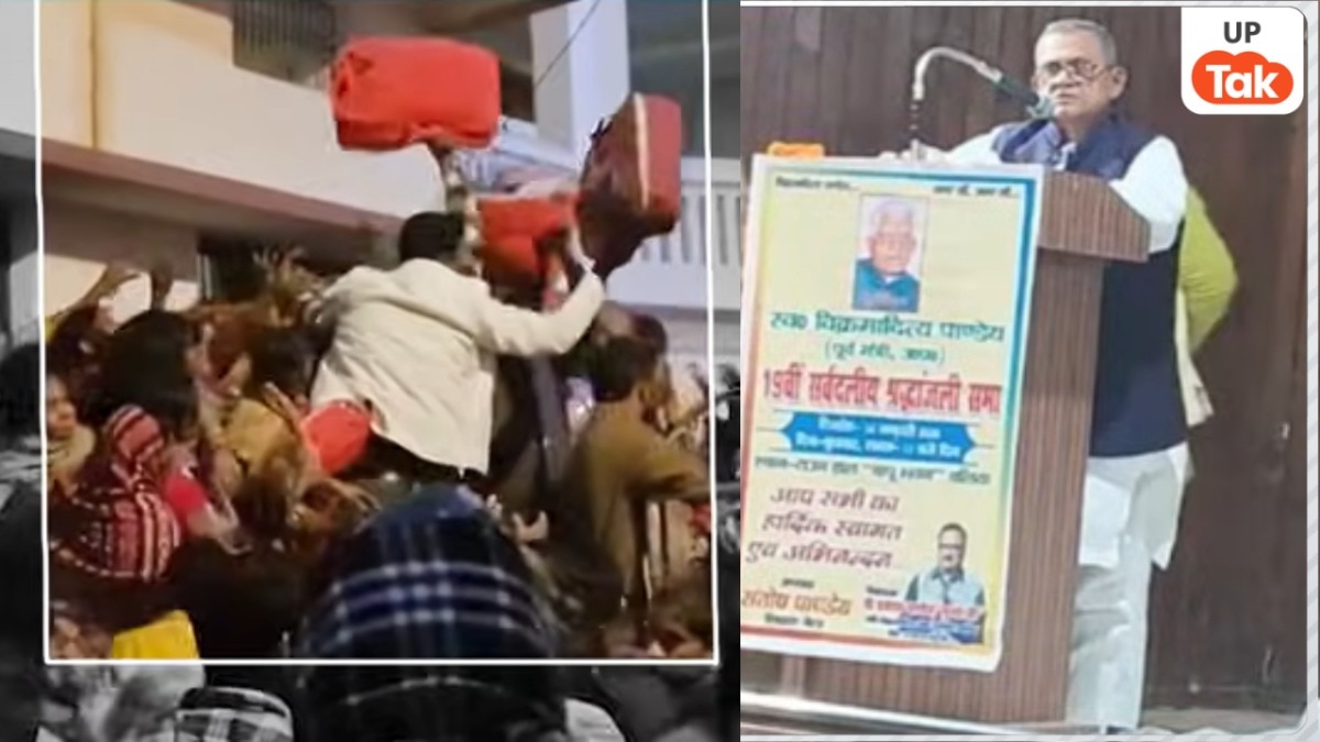 बलिया में कंबल बंटने से पहले ही लूट ले गए लोग, बवाल देख ताकते रह गए मंत्री दयाशंकर सिंह