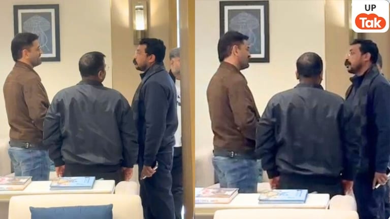 नगीना सांसद चंद्रशेखर की क्रिकेट स्टार धोनी से अचानक कहां हो गई ये मुलाकात, अंदर के विजुअल सामने आए UPTak