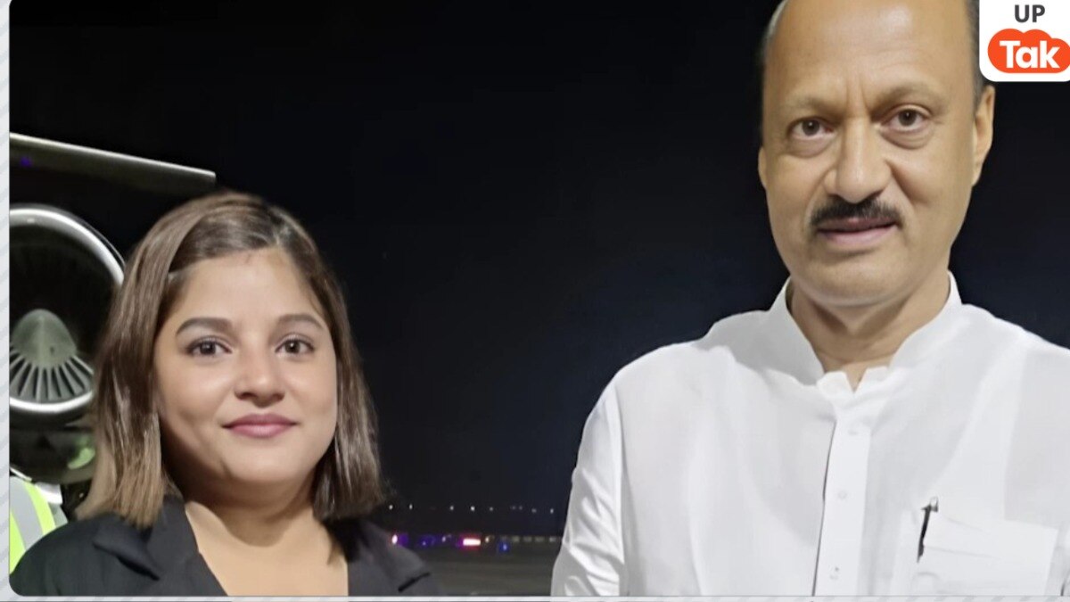 Photo: Priyanka Mali with Ajit Pawar