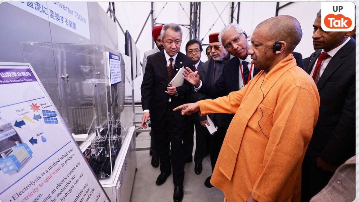 CM Yogi visits hydrogen plant in Yamanashi 