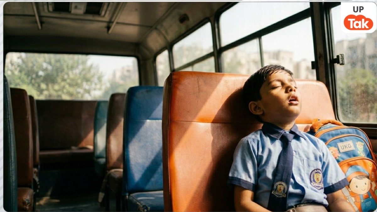 A child sleeping in school bus:सांकेतिक तस्वीर