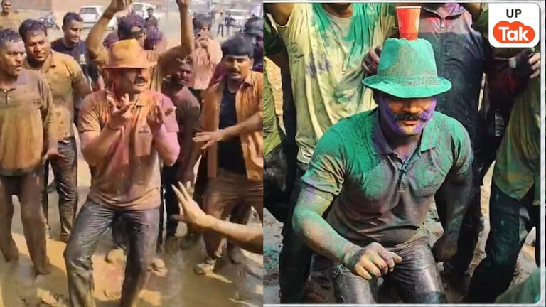 होली पार्टी में झूम-झूमकर नाचे संभल एसपी कृष्ण विश्नोई, भोजपुरी गाने पर उनका ये अंदाज देख हर कोई चौंका Sambhal SP Viral Video