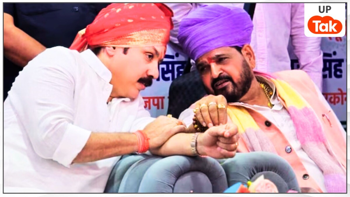 दबदबा था, दबदबा है और रहेगा... ये बात बोल बृजभूषण सिंह ने कहा- पूरी कथा धनंजय को पता है तस्वीर में धंनजय सिंह और बृजभूषण शरण सिंह
