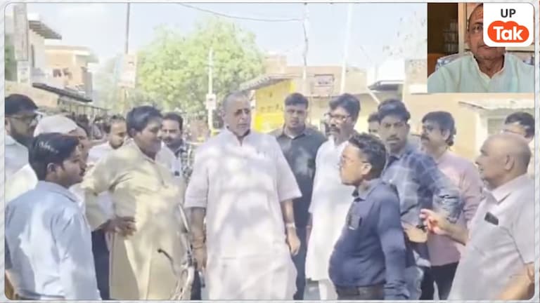 भाजपा विधायक रत्नाकर मिश्रा ने अधिकारियों को क्यों कही डंडा मारने की बात? बीच सड़क पर बवाल वाला वीडियो वायरल Ratnakar Mishra Viral Video