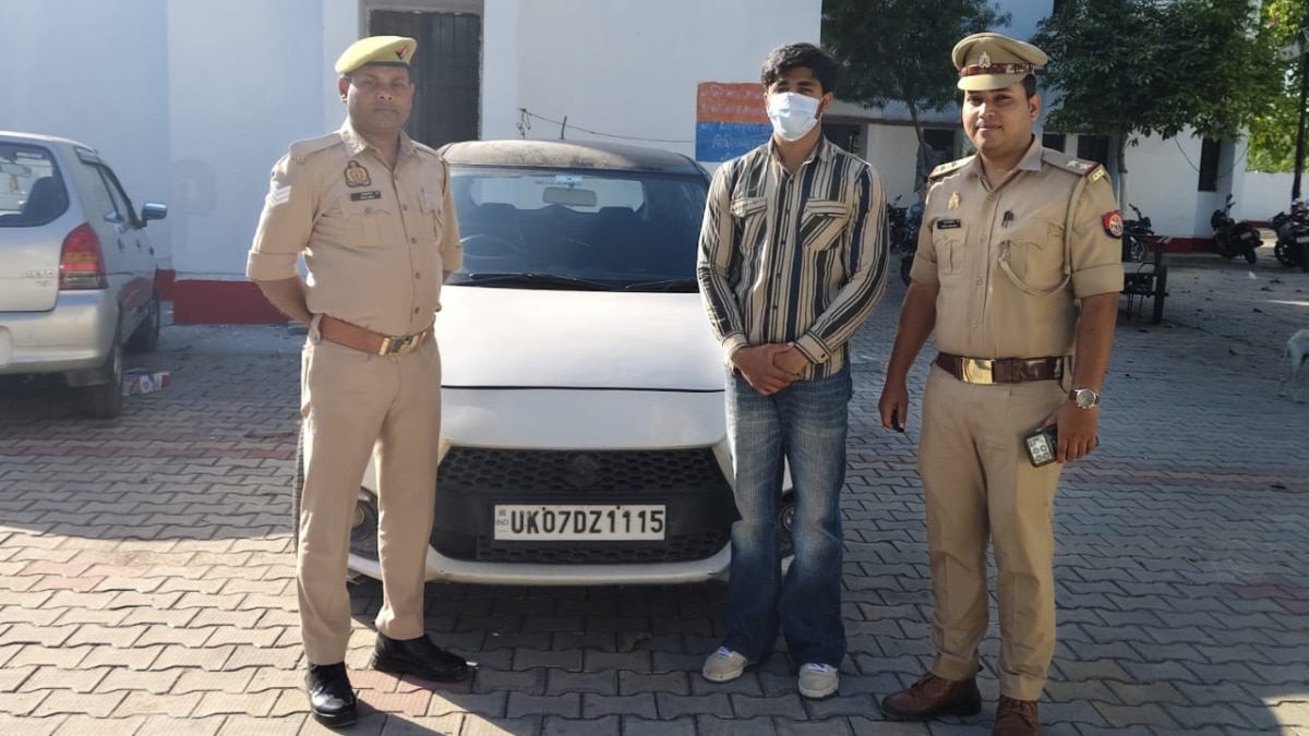 सहारनपुर में सड़क पर स्टंटबाजी करने वाला युवक गिरफ्तार, कार सीज