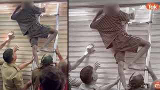 गाजियाबाद में चोरी करने आए बदमाश का सिर शटर में फंस गया, खुद पुलिस ने इस तरीके से बचाई उसकी जान Thief Stuck in Shutter