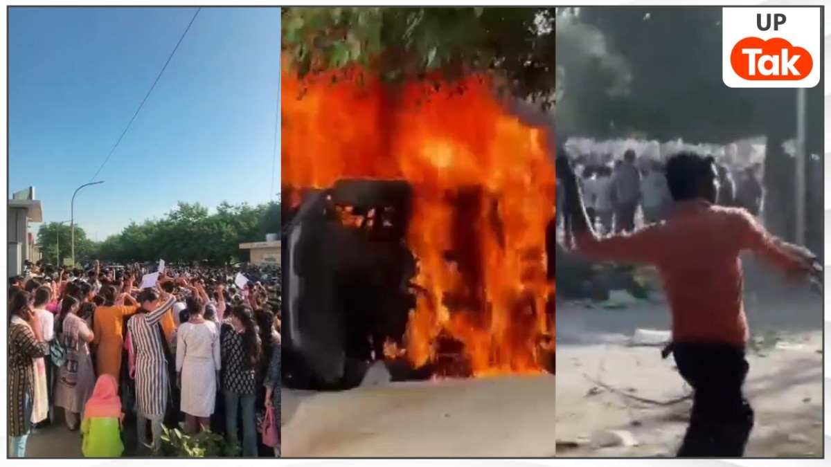 सैलरी बढ़ाने की मांग पर नोएडा में बवाल, मजदूरों ने गाड़ियां फूंकी-पत्थर फेंके, सामने आए वीडियो चौंका देंगे