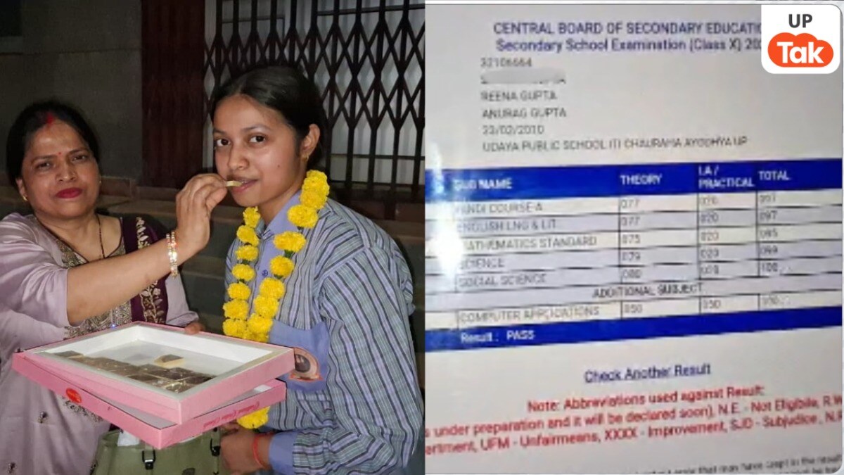 CBSE 10th Result: सीबीएसई 10वीं में अयोध्या की सौम्या गुप्ता की मार्कशीट और नंबर देख चौंक जाएंगे Saumya Gupta Marksheet