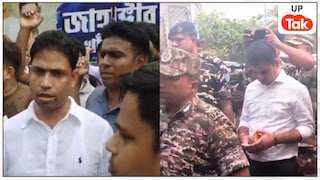 CAPF के साथ ऐसा क्या करने पहुंचे थे IPS अजय पाल शर्मा की TMC उम्मीदवार जहांगीर खान की मौजूदगी में मच गया हंगामा? तस्वीर में टीएमसी उम्मीदवार जहांगीर खान और IPS अजय पाल शर्मा