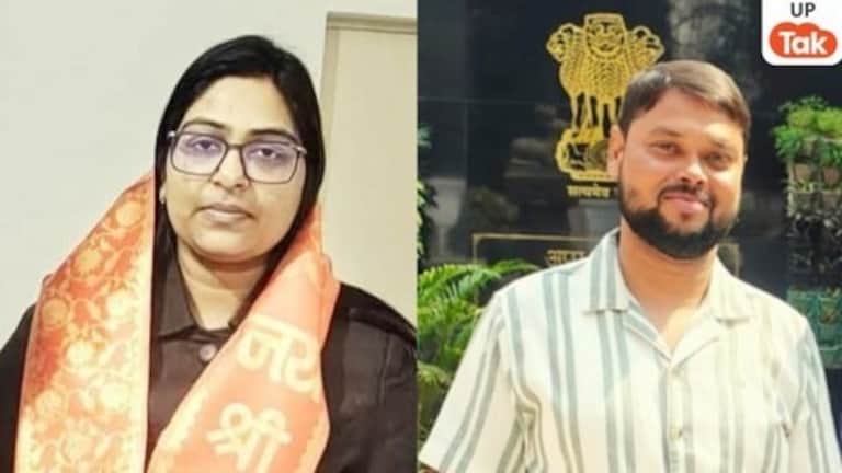 ADM ज्योति मौर्य के पति लड़ेंगे चुनाव? आलोक मौर्य ने यूपी Tak से बातचीत में दिया बड़ा हिंट Jyoti Maurya and Alok Maurya (File Photo)