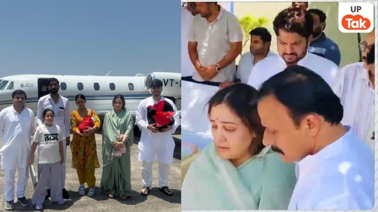 पति प्रतीक यादव की अस्थियां विसर्जित करते समय टूट गईं अपर्णा, फफक-फफक कर लगीं रोने, बेटियों की तस्वीर कलेजा चीर देंगी! Prateek Yadav Ashes Immersed Haridwar