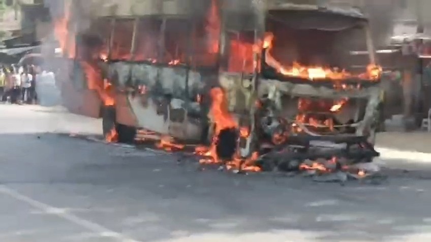  Amethi Bus Fire News