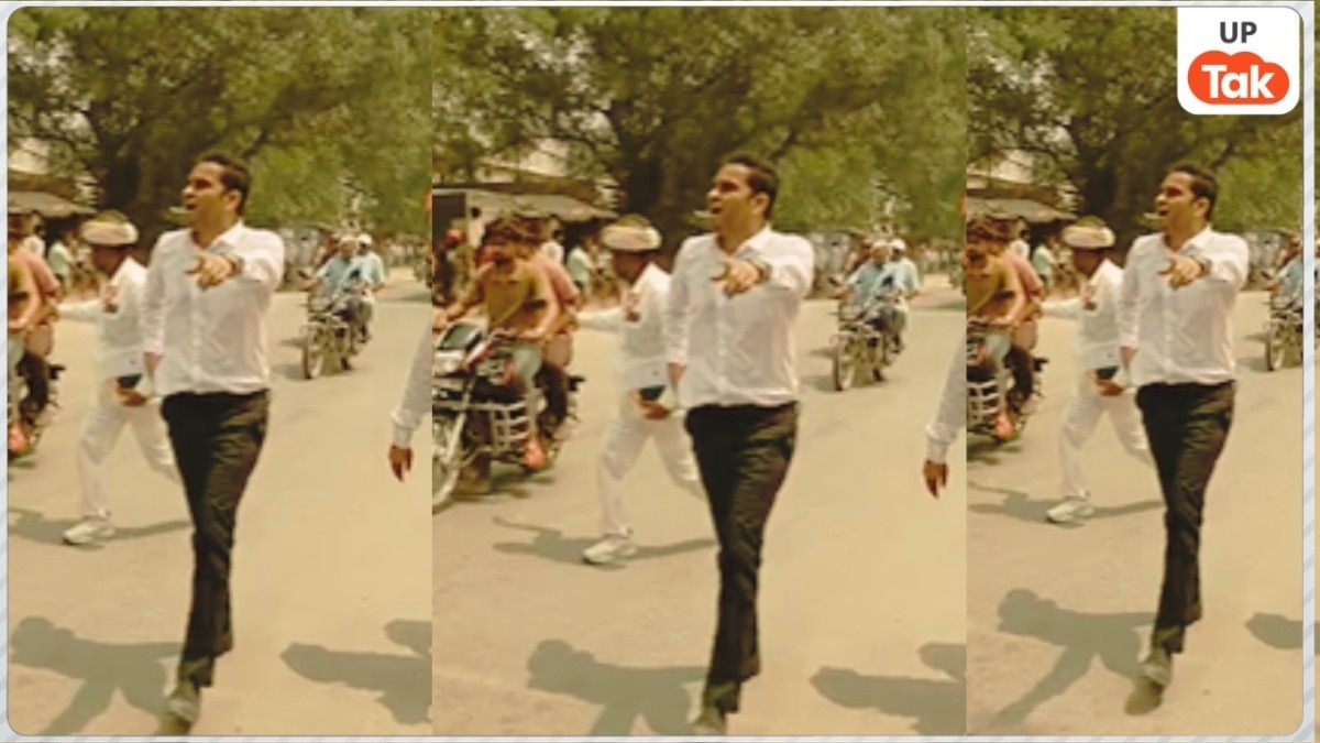 deoria dm video, madhusudan hulgi ias, yogi adityanath visit, up dm running, traffic management deoria, viral video deoria
