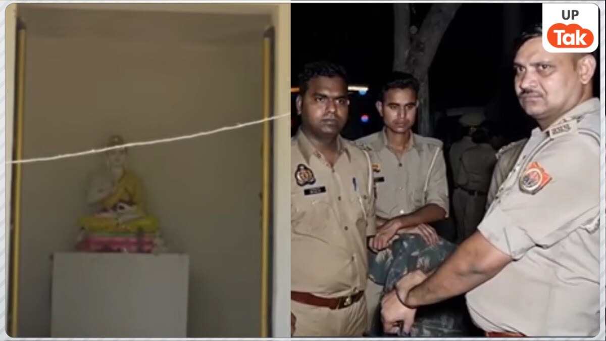 हरदोई में पुलिस और SDM की गाड़ियों पर मारे गए पत्थर, बुद्ध की प्रतिमा स्थापित करने को लेकर भारी बवाल Hardoi News