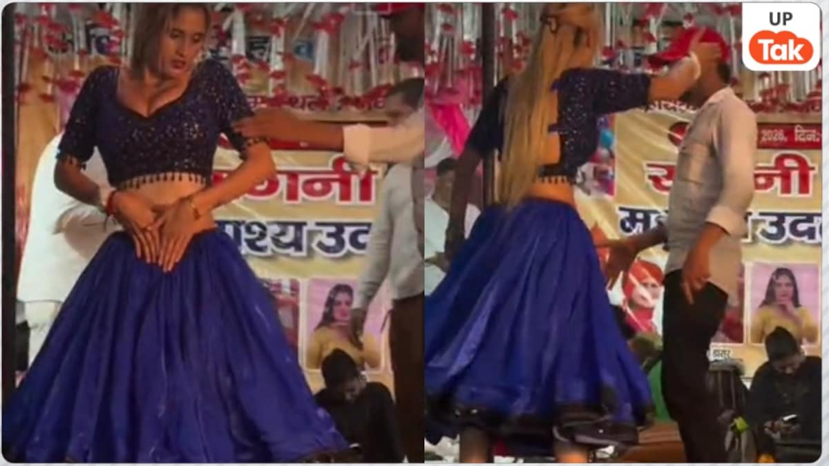 हाथरस में स्टेज पर डिंपल चौधरी के साथ हुई बदतमीजी, हरियाणवी डांसर ने लाइव परफॉर्मेंस के दौरान ही युवक को जड़ दिया तमाचा! Haryanvi Dancer Dimple Choudhary Controversy