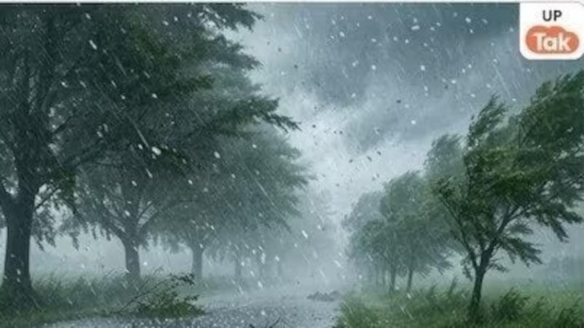 UP Weather Update: यूपी में कल आएगा तूफान... इन 45 से ज्यादा जिलों में ओले गिरने की चेतावनी जारी UP Weather Update
