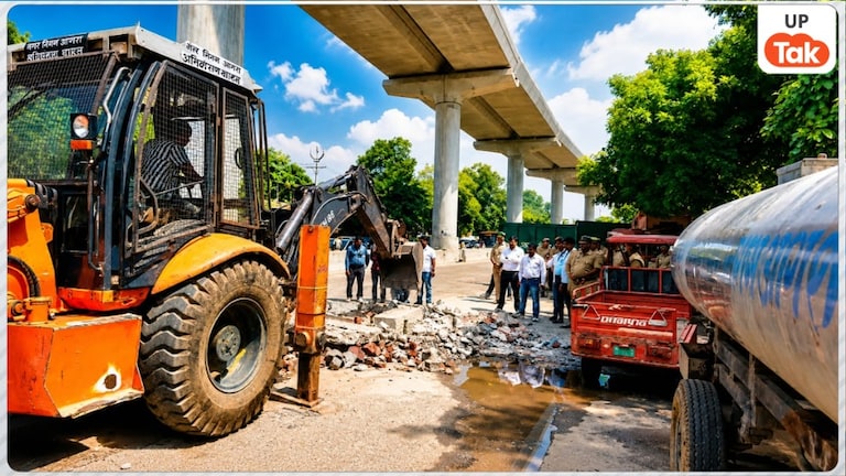 मुस्लिम पक्ष से कई दौर की हुई थी बातचीत... आगरा कॉलेज के सामने बीच सड़क बनी विवादित मजार को क्यों किया जा रहा शिफ्ट? Agra Mazar News