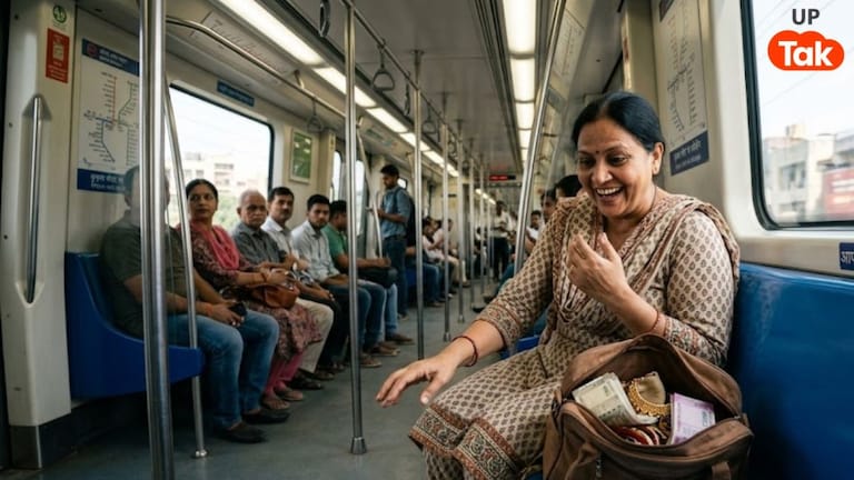 मेट्रो की सीट पर पड़ा था नोटों और गहनों से भरा लावारिस बैग, गाजियाबाद की महिला की पड़ गई नजर; फिर क्या हुआ? UP Tak