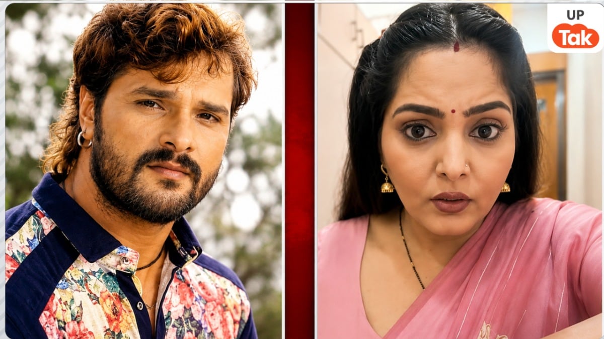 हीरोइन के साथ रंगे हाथों पकड़े गए थे... खेसारी लाल यादव से भिड़ गईं एक्ट्रेस अंजना, खूब सुना दिया Khesari lal Yadav and Anjana