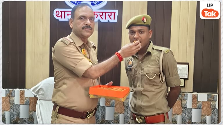 UPSI एग्जाम क्रैक करके सिपाही देवेश पांडेय बन गए दरोगा, ड्यूटी के साथ पढ़ाई की एक नहीं कई हैं कहानियां UP Tak