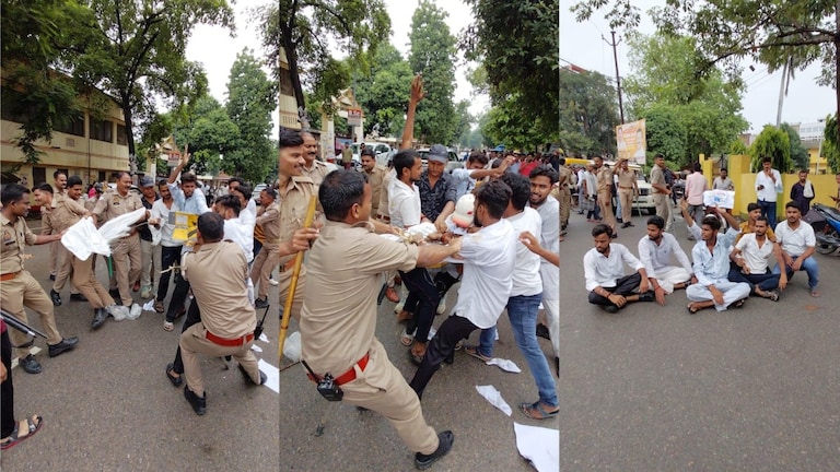 Ballia News: बलिया में NSUI का फूटा गुस्सा, पेपर लीक के विरोध में शिक्षा मंत्री का निकाला अर्थी, फूंकने का प्रयास, पुलिस से तीखी झड़प बलिया में NSUI का फूटा गुस्सा, पेपर लीक के विरोध में शिक्षा मंत्री का निकाला अर्थी, फूंकने का प्रयास, पुलिस से तीखी झड़प