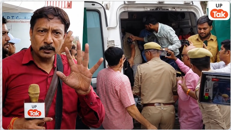 सड़क हादसे में अतीक अहमद के छोटे बेटे अबान की मौत के बाद झांसी के अस्पताल में यूपी Tak के रिपोर्टर ने क्या देखा? Jhansi Aban Ahmed Accident