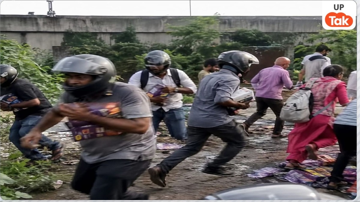 कानपुर में सड़क किनारे पड़ी थीं एक्सपायर्ड चॉकलेट और टॉफियां, लूटने के लिए मची होड़… कोई बैग तो कोई बोरे में भर ले गया!
