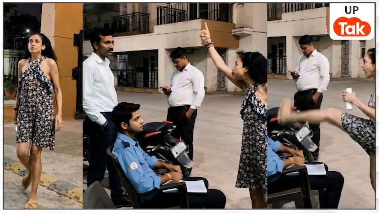 औकात नहीं है मेरे आगे... ग्रेटर नोएडा में 'शराब के नशे' में महिला ने सिक्योरिटी गार्ड्स को दीं भद्दी-भद्दी गालियां, किस बात को लेकर हुआ बवाल? Greater Noida News