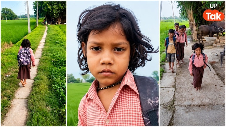 6 महीने की उम्र में खोया पैर, फिर भी नहीं छोड़ी पढ़ाई! एक टांग पर 400 मीटर दूर स्कूल जाती है बलिया की 7 साल की रागिनी! Ballia Girl Ragini