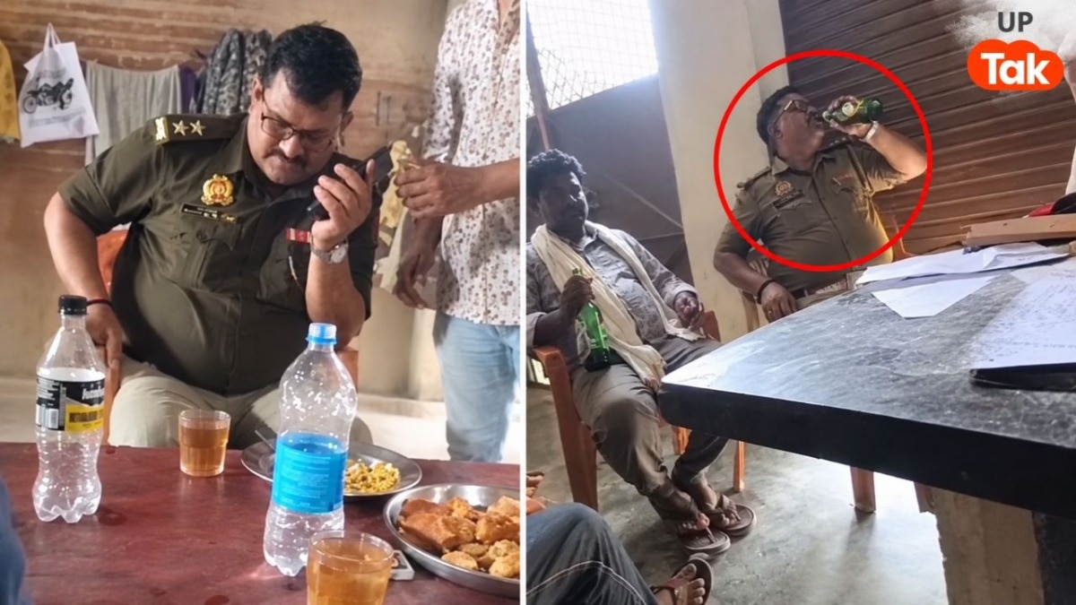 दारोगा जी ये क्या कर रहे थे! पुराना वीडियो वायरल होने पर SP जय प्रकाश ने तुरंत अतुल सिंह को किया सस्पेंड